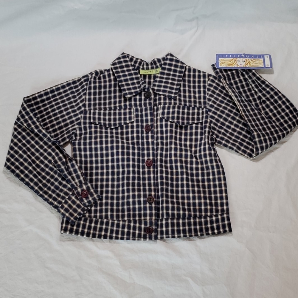NWT Little Mass plaid light jacket,  6X